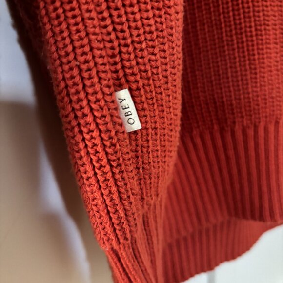 OBEY JONI sweater color block (MEN size S, but fits L WOMAN) - Picture 5 of 8